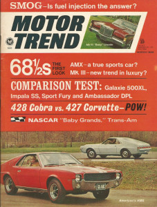 MOTOR TREND 1968 MAR - AMX, CORVETTE vs. GT500